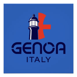Póster Gênova Itália Europa