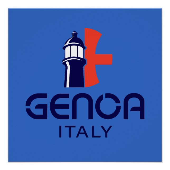 Póster Gênova Itália Europa (Frente)