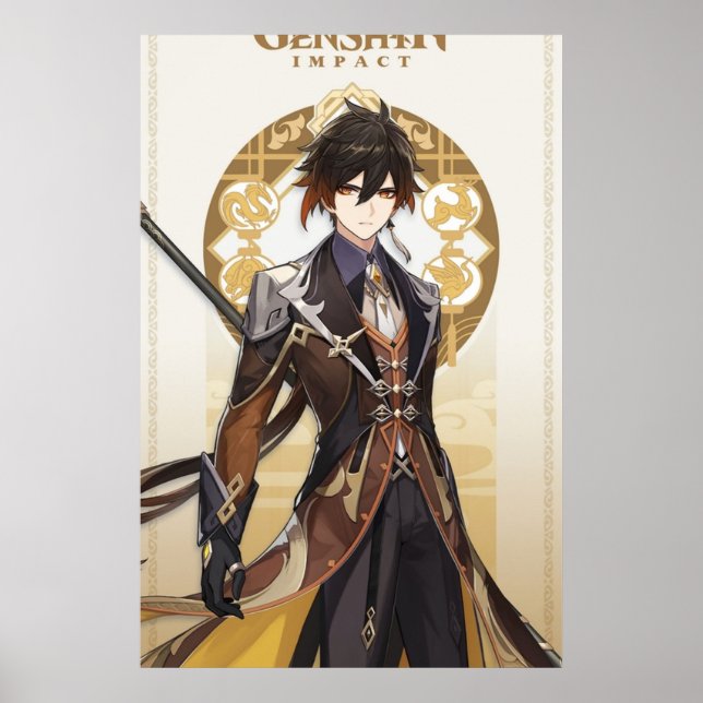 Poster Genshin Impact Zhongli (Frente)
