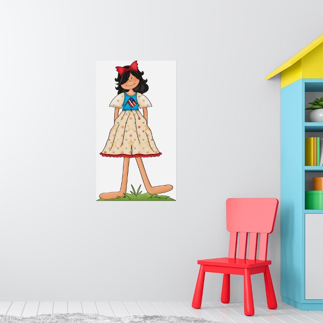 Poster Gente de Americana de Boneca de Rag Patriótica (Criador carregado)