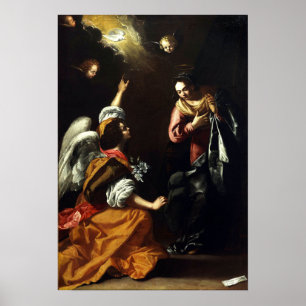 Poster Gentileschi - Anunciação A Mary