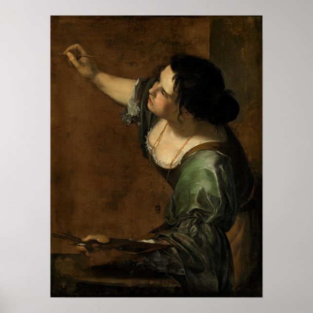 Poster Gentileschi - Autorretrato Alegórico Da Pintura (Frente)