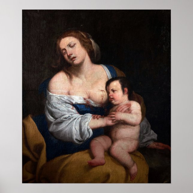 Poster Gentileschi - Mãe E Filho (Frente)
