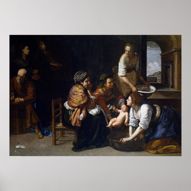 Poster Gentileschi - Nascimento Do Santo João Batista (Frente)