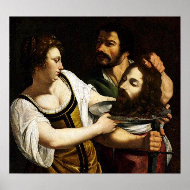 Poster Gentileschi - Salomão Com Cabeça De João Batista (Frente)