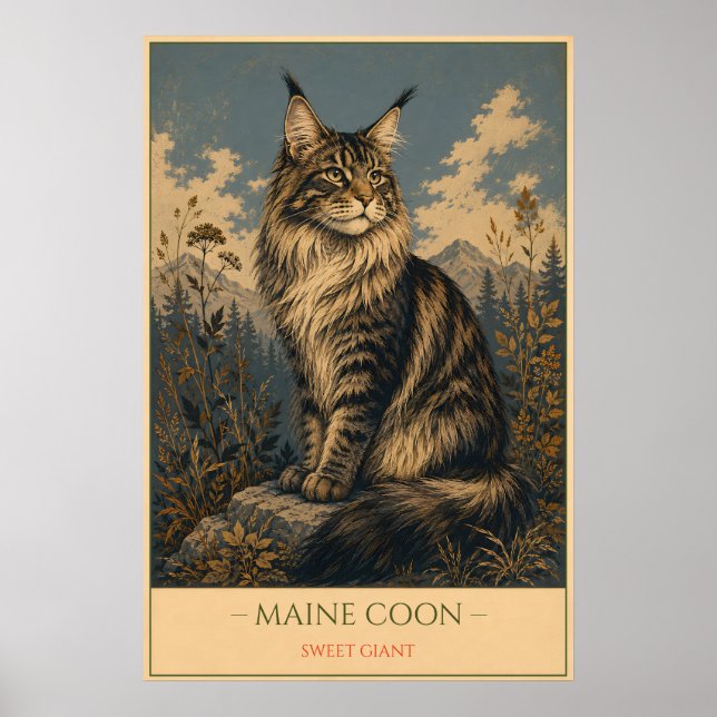 Poster Gentle Giant: Maine Coon (Frente)
