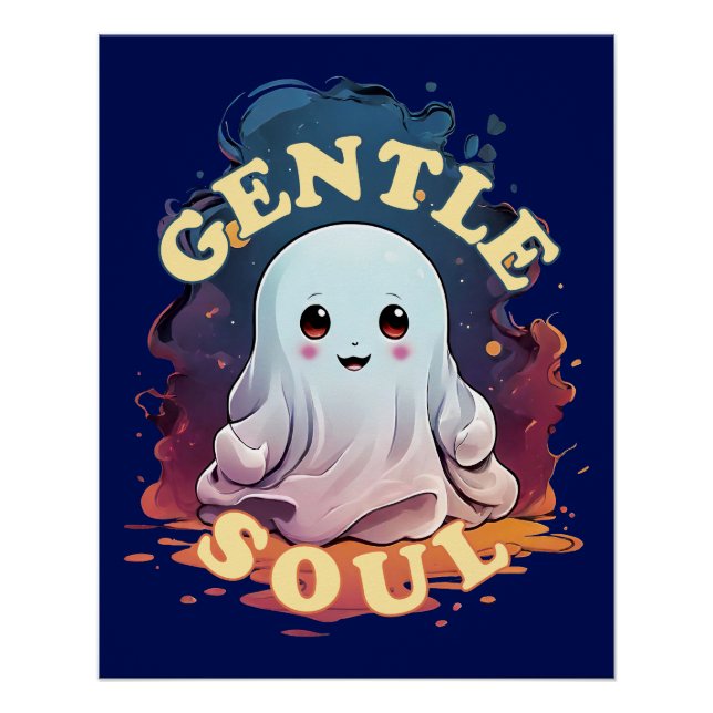 Póster Gentle Soul Kawaii Ghost (Frente)