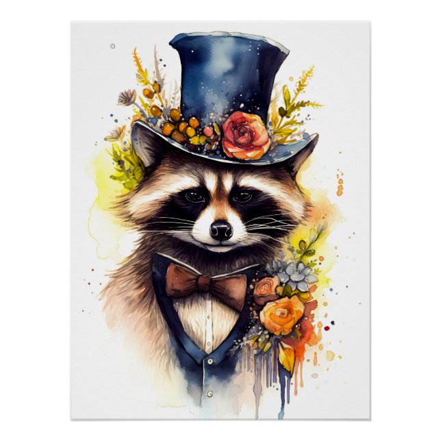 Póster Gentleman Waschbär (Frente)