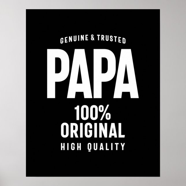 Poster Genuína e Papai Confiável | Padre Gift (Frente)