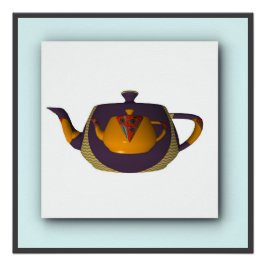 Póster Geo Yellow Purple Chaleira Dupla