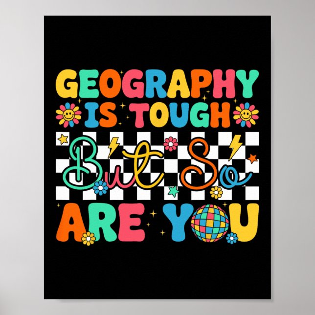 Poster Geografia É Difícil Mas Você É Divertido De Volta  (Frente)