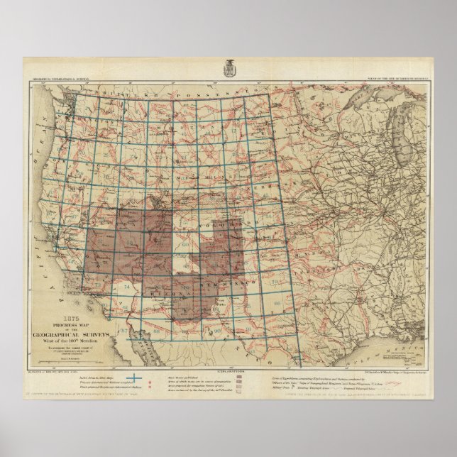 Poster Geografias dos Estados Unidos (Frente)