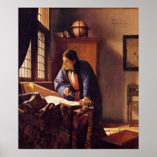 Poster Geógrafo de Johannes Vermeer