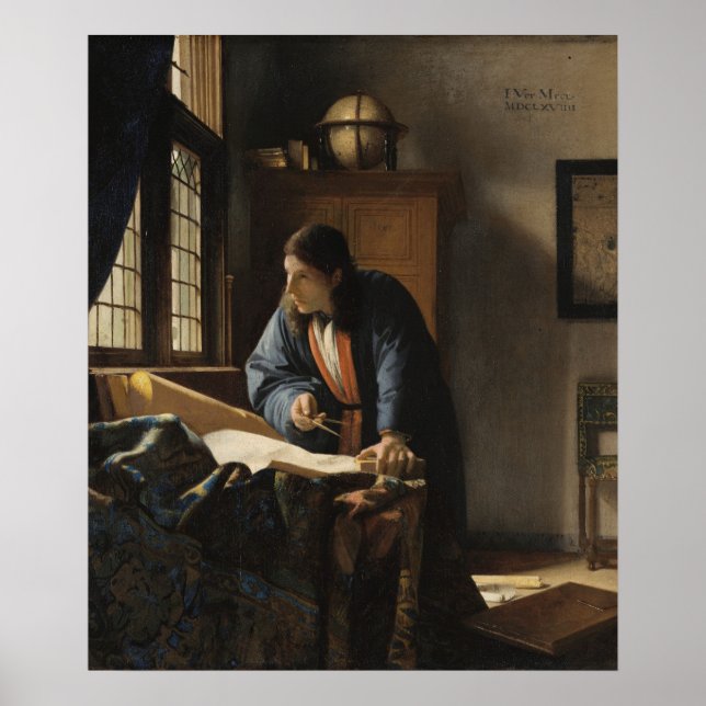 Poster Geógrafo - Vermeer (Frente)