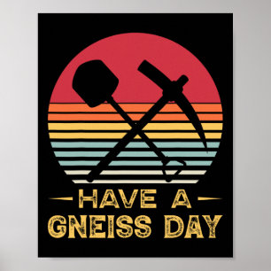 Poster Geologia Pun Geólogo Gneiss Day Engraçado Earth Sc