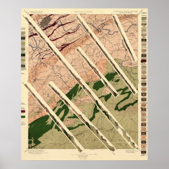 Poster Geological Survey of Tennessee and North (Frente)