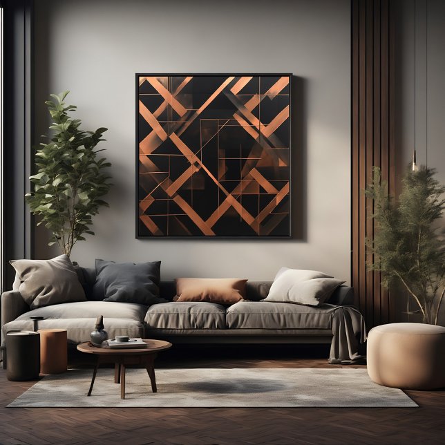 Poster Geometria Âmbar Noturno (Criador carregado)