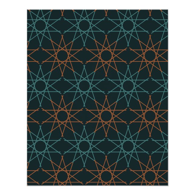 Póster Geometria Copper Teal (Frente)