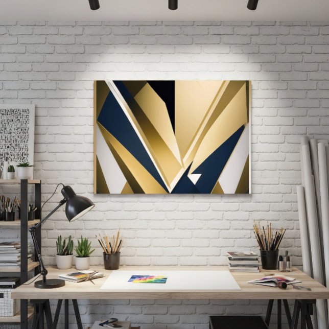 Poster Geometria Corporativa Premium (Criador carregado)