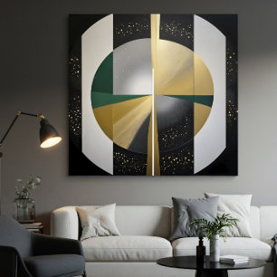 Poster Geometria Cósmica de Luxo
