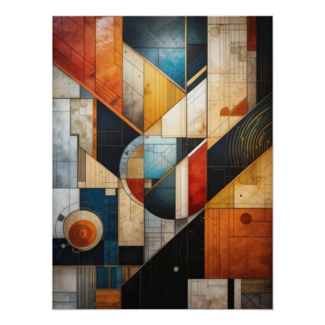 Póster Geometria da Poster de Abstrato (Frente)