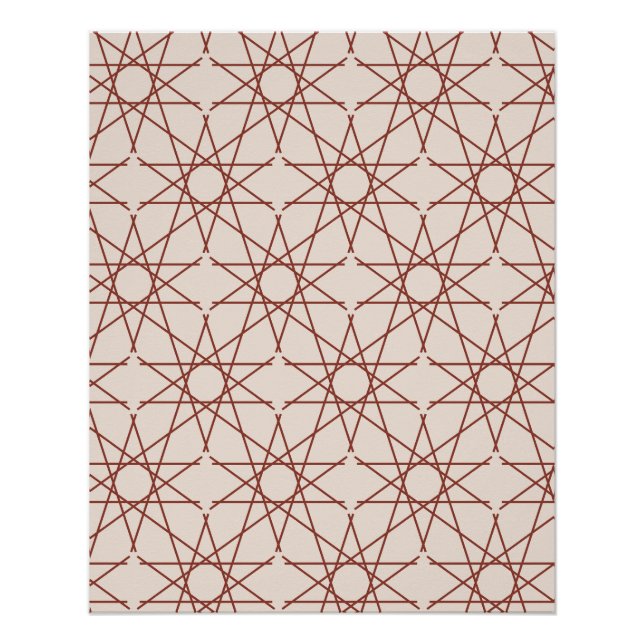 Póster Geometria da Rosa de Alhambra (Frente)