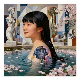 Póster "Geometria da Serenidade" - Um Retrato Digital