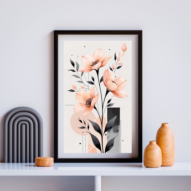 Poster Geometria de Flora Mínima (Criador carregado)