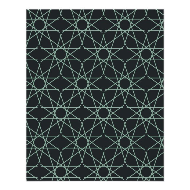 Póster Geometria de Hortelã Basalto (Frente)