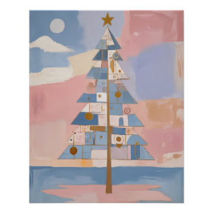 Póster Geometria de Natal Abstrata