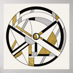 Poster Geometria Deco Circular Minimalista