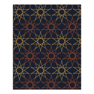 Póster Geometria do Duo da Meia-Noite