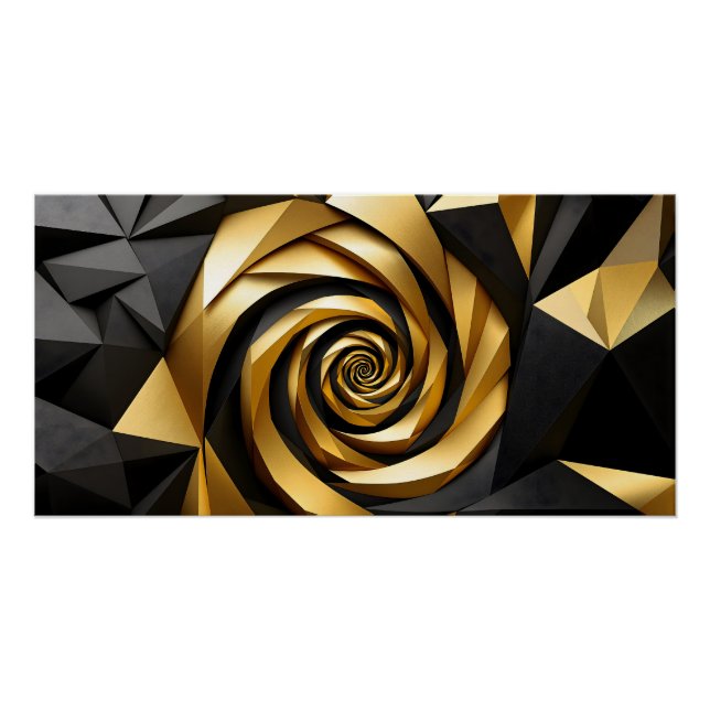 Póster Geometria Espiral do ouro (Frente)