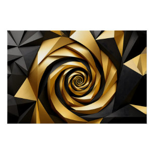 Póster Geometria Espiral do ouro