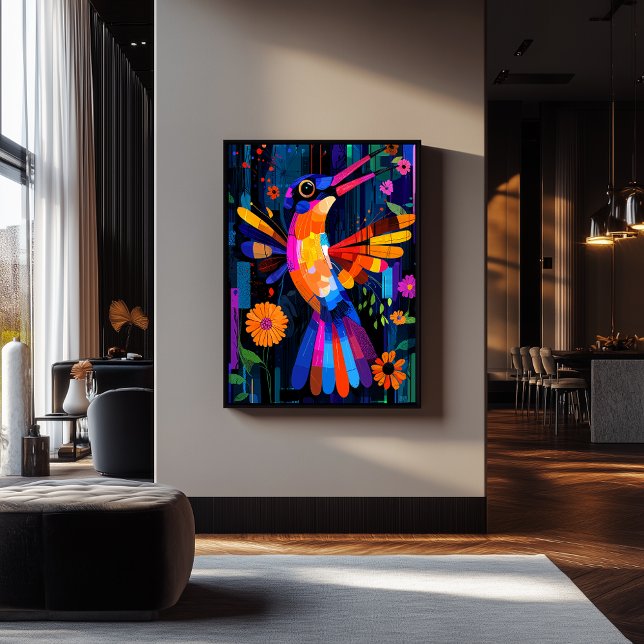 Poster Geometria Expressionista Beija-flor – Arte Vibrant (Criador carregado)