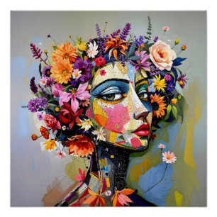 Póster "Geometria Floral" - Retrato Botânico