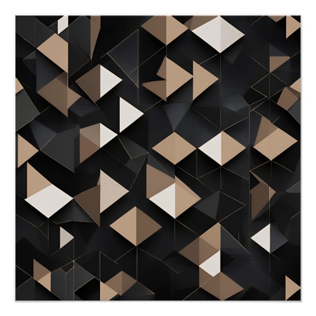 Póster Geometria Luxuosa (Frente)