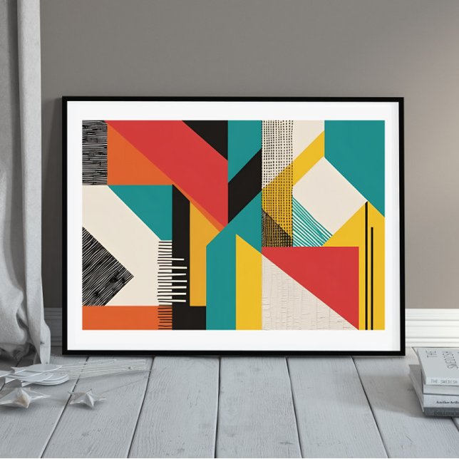 Poster Geometria Modular Retro (Criador carregado)