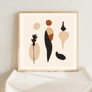 Poster Geometria Natural – Arte Minimalista Feminina