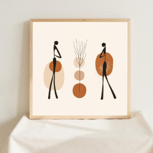 Poster Geometria Natural – Arte Minimalista Feminina V