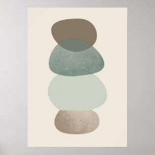 Poster Geometria Neutra Simples Desenhos De Boho Boho Chi