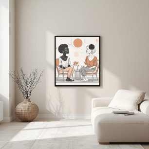 Poster Geometria Orgânica – Fusão Moderna com a Natureza