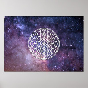 Poster Geometria sagrada - Flor da Vida no Universo
