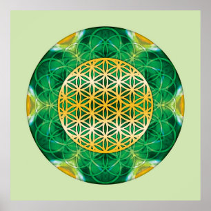 Póster Geometria Sagrada Mandala 1