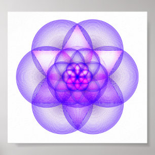 Poster Geometria Sagrada Mandala - O Padrão Gênesis