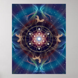 Póster Geometria sagrado de Metatron - de Merkabah-