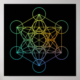 Poster Geometria sagrado do cubo de Metatron