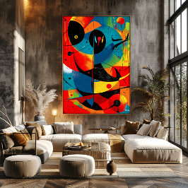 Poster Geometria Solar II – Construto Abstrato de Meados 
