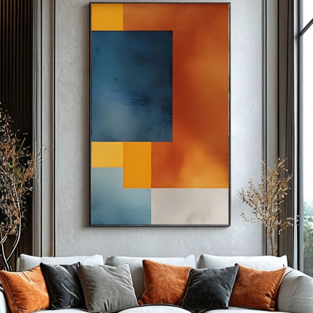 Poster Geometria Terrestre Abstrata (Criador carregado)