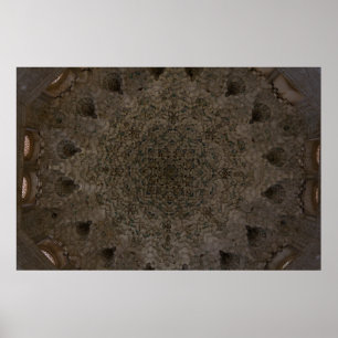 Poster Geometria - Teto de Alhambra, Granada